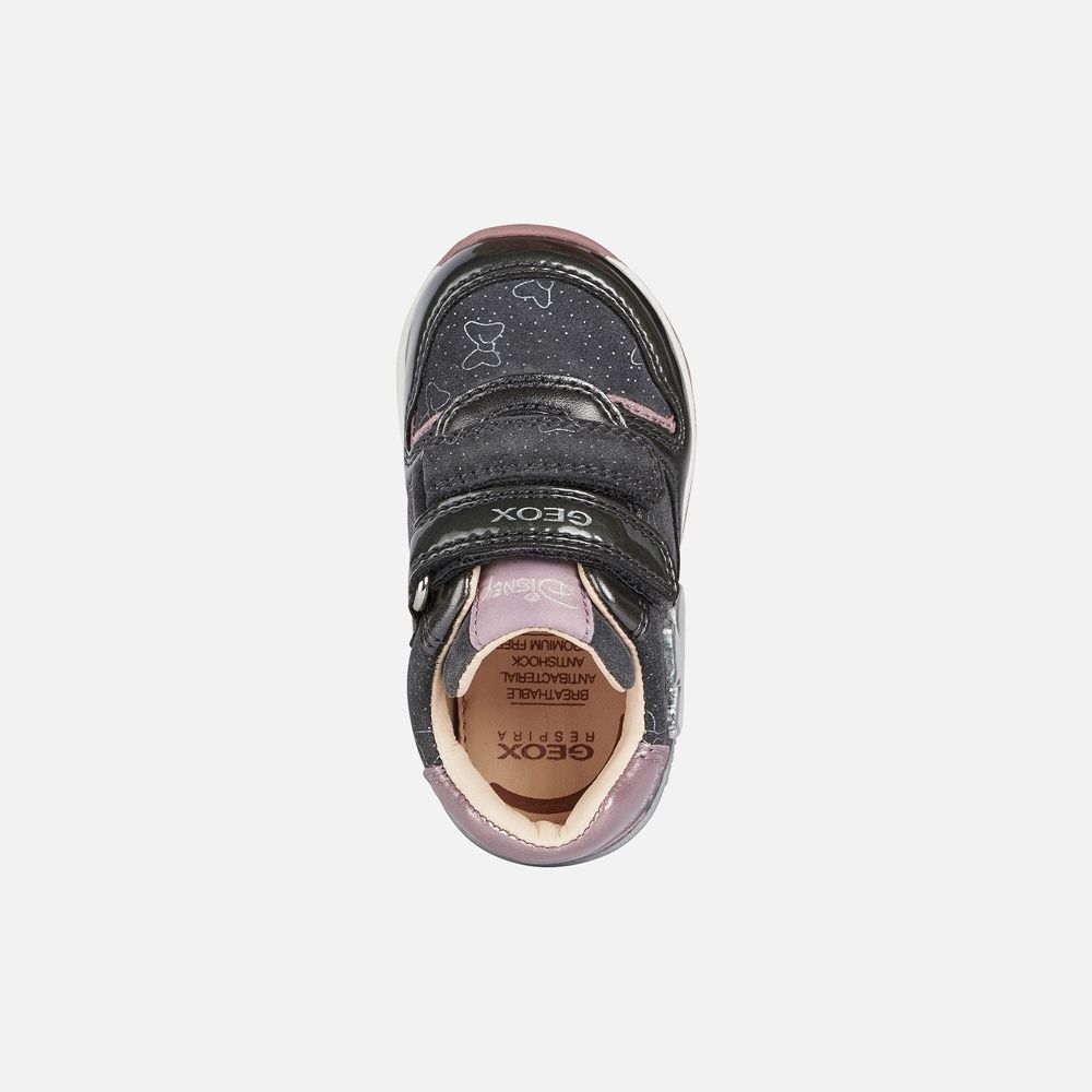 Geox Sneakers Dark Grey Rishon Girl - Geox Baby Shoes - NKWMFG714